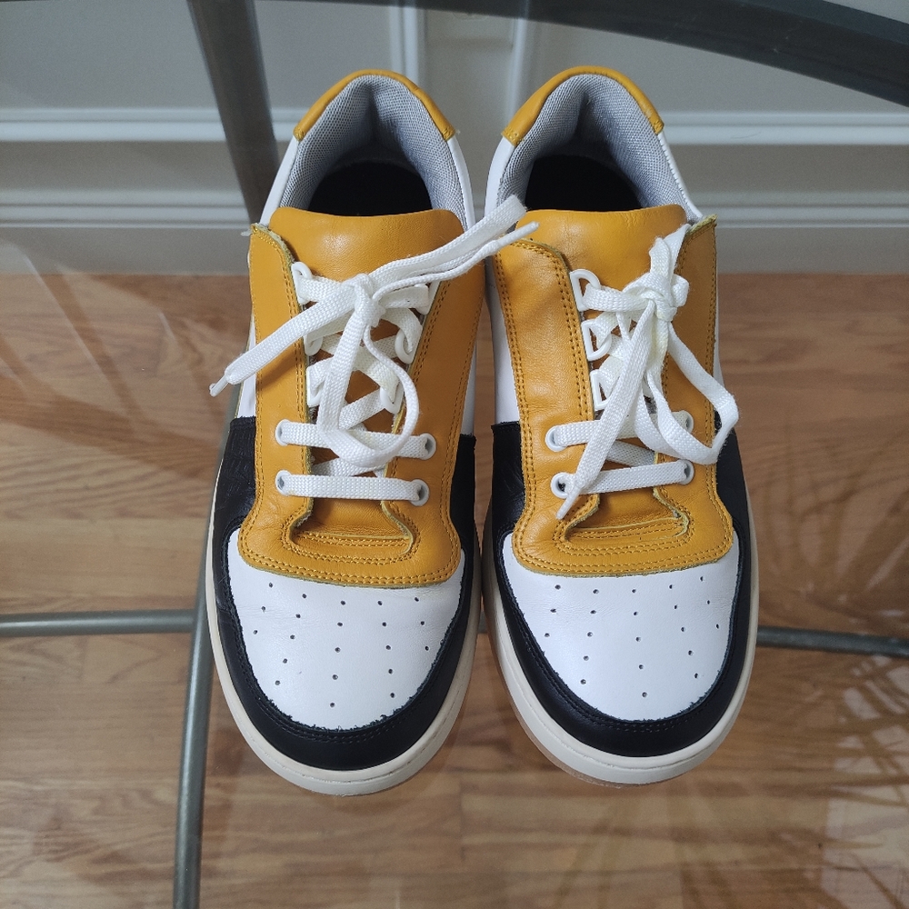 Acne Studios Yellow And White Perey Sneakers - Picture 2 of 11
